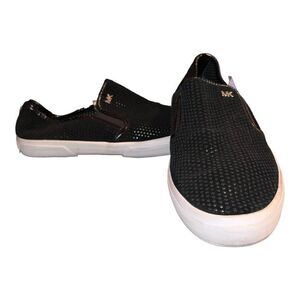 Michael Kors Slip On Shoes Black Mesh Mens 9 Womens 11 Patent Leather Trim